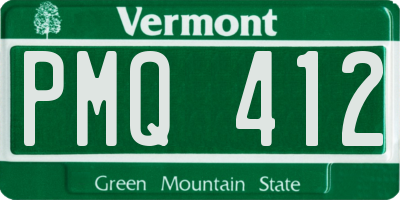 VT license plate PMQ412