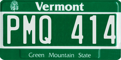 VT license plate PMQ414
