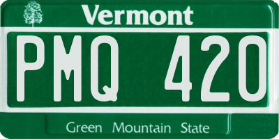 VT license plate PMQ420