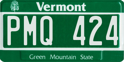 VT license plate PMQ424