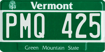 VT license plate PMQ425