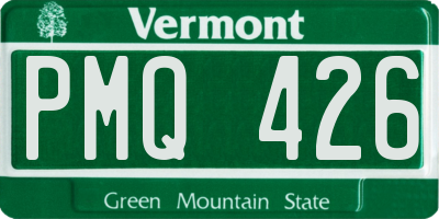 VT license plate PMQ426