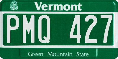 VT license plate PMQ427