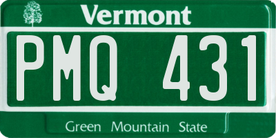 VT license plate PMQ431