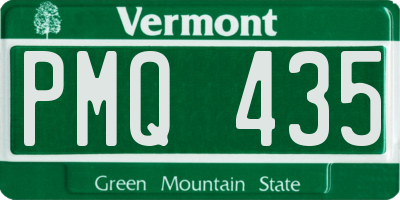 VT license plate PMQ435