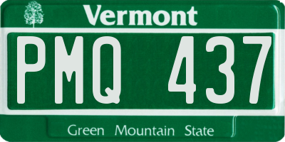 VT license plate PMQ437