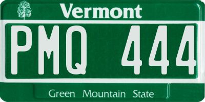 VT license plate PMQ444