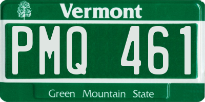 VT license plate PMQ461