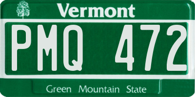 VT license plate PMQ472
