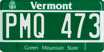 VT license plate PMQ473