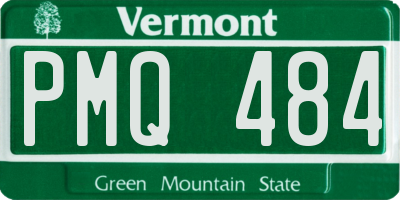 VT license plate PMQ484