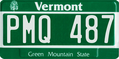 VT license plate PMQ487