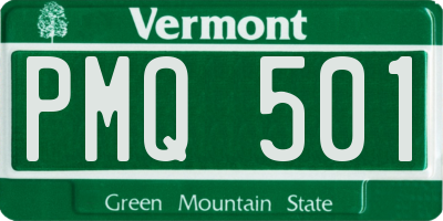 VT license plate PMQ501