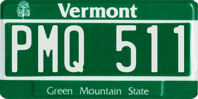 VT license plate PMQ511