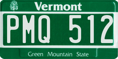 VT license plate PMQ512