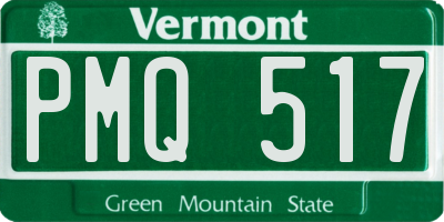 VT license plate PMQ517