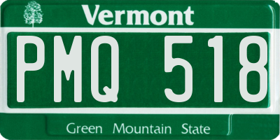 VT license plate PMQ518