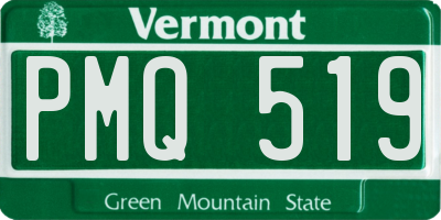 VT license plate PMQ519