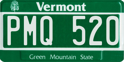 VT license plate PMQ520