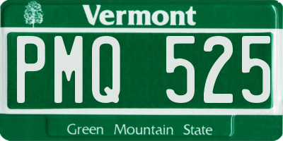 VT license plate PMQ525