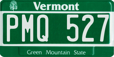 VT license plate PMQ527