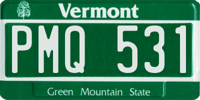 VT license plate PMQ531