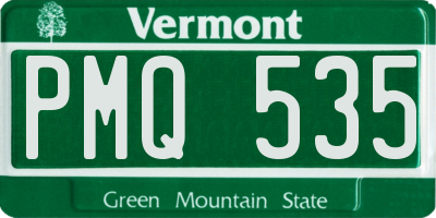 VT license plate PMQ535