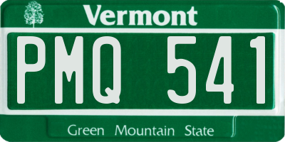 VT license plate PMQ541