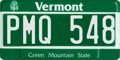 VT license plate PMQ548