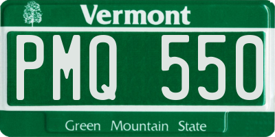 VT license plate PMQ550