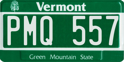VT license plate PMQ557