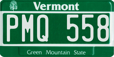 VT license plate PMQ558