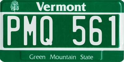 VT license plate PMQ561