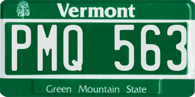VT license plate PMQ563