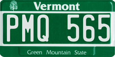 VT license plate PMQ565