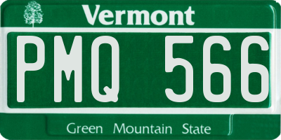 VT license plate PMQ566