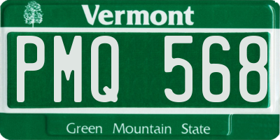 VT license plate PMQ568