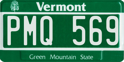 VT license plate PMQ569