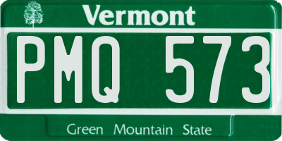 VT license plate PMQ573