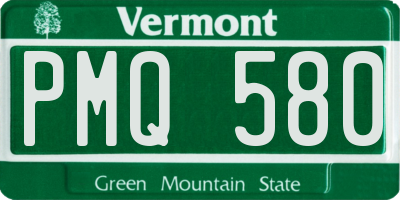 VT license plate PMQ580
