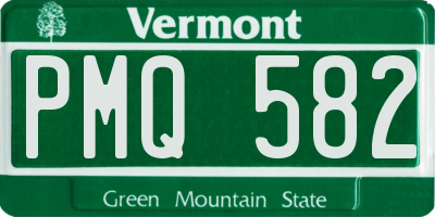 VT license plate PMQ582