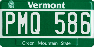 VT license plate PMQ586
