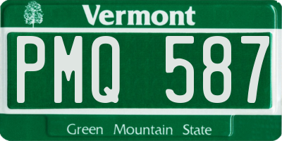 VT license plate PMQ587