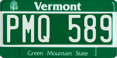 VT license plate PMQ589