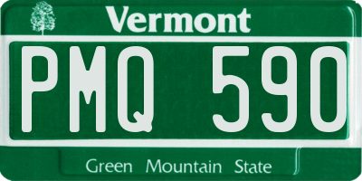 VT license plate PMQ590