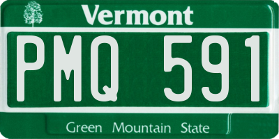 VT license plate PMQ591