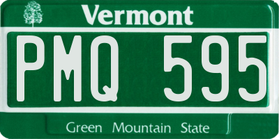 VT license plate PMQ595