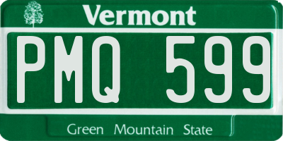 VT license plate PMQ599