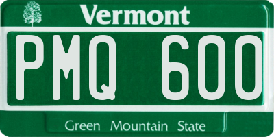 VT license plate PMQ600
