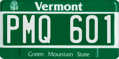 VT license plate PMQ601